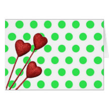 Mint Green Polka Dots Card