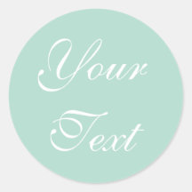 Mint Green Wedding Envelope Seals with Custom Text Stickers