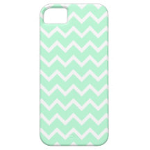 Mint Green Zigzag Stripes. iPhone 5 Case