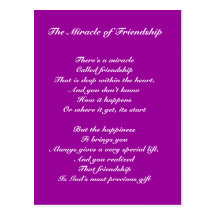 Miracle of Friendship Postcard