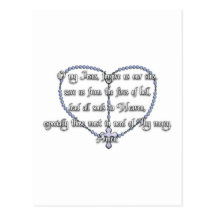 Miraculous Medal Rosary - Fátima Prayer Postcard