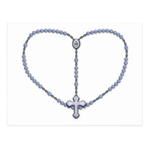 Miraculous Medal Rosary Postcard