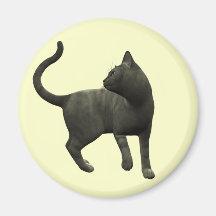 Mischievous Black Cat Magnet