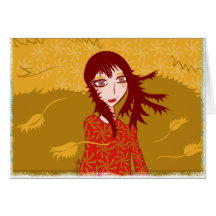Miss Autumn greeting card