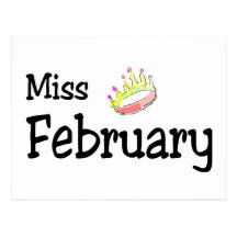 Miss February Postcard