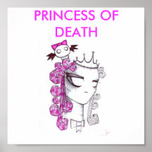 miss-pink-skull, PRINCESS OF DEATH Print
