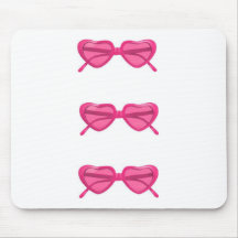 Miss Sassy Pink Heart Sunglasses Mouse Pad