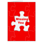 missing you greeting card