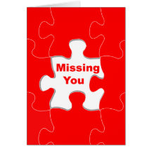 missing you greeting card