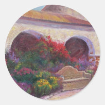 Mission Garden Round Stickers