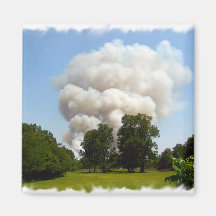 Mississippi Field Burning Fridge Magnet