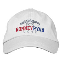 Mississippi Mitt Romney Paul Ryan 2012 Embroidered Hat