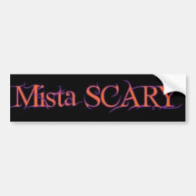 Mista SCARY orange logo Bumper Sticker