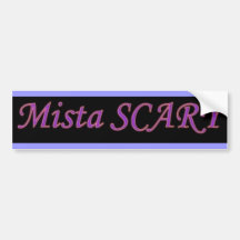 Mista SCARY Script Logo Bumper Sticker