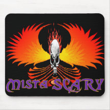 Mista SCARY Skull Phoenix Mousepad