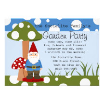 Mister Mushroom Garden Gnome Custom Announcements