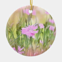 Misty Morning Dianthus Ornament