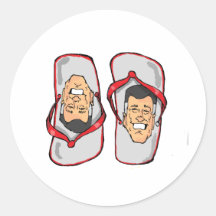 Mitt Flops Round Stickers