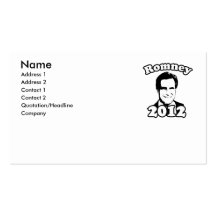 Mitt Romney 2012 Retro Business Card Templates