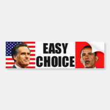 MITT ROMNEY Easy Choice Bumper Stickers