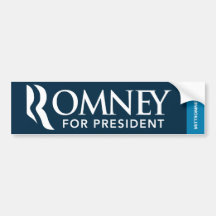Mitt Romney For President Bumper Sticker Dark Blue