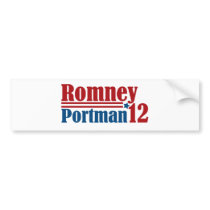 Mitt Romney Rob Portman 2012 bumper stickers