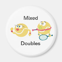 Mixed Doubles Refrigerator Magnets