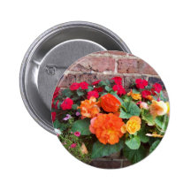 Mixed Flora Badge Pinback Button
