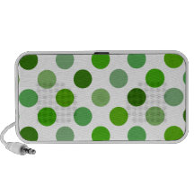 Mixed Greens Polka Dots iPod Speaker
