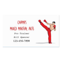 Mixed Martial Arts Business Card
