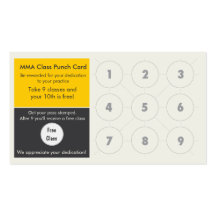 Mixed Martial Arts Business Card loyalty card