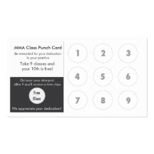 Mixed Martial Arts Business Card loyalty card