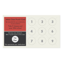 Mixed Martial Arts Business Card loyalty card