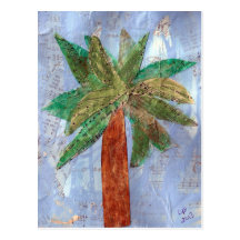Mixed Media Palm Tree Post Cards