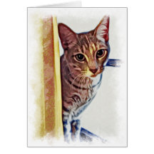 Miyu Cat Art Card