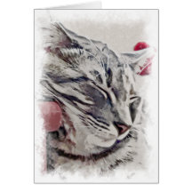 Miyu Cat Art Card