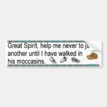 Moccasins Bumper Sticker