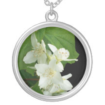 Mock Orange Blossom Silver-plate Necklace