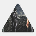 MOCKER AT DARK CHURCH ALLEY.jpg Triangle Sticker