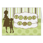 Mod Mum Baby Shower Thank You Note Card