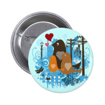 Mod Retro Birds Pin
