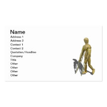 Model Walking with Crutches Business Card Templates