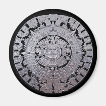 Modern Aztec Mayan Calender Refrigerator Magnet