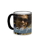 Modern Birthday Blue Cut Outs Add Your Image Coffee Mug