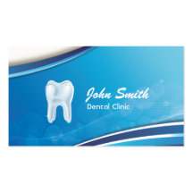 Modern Blue Dental Clinic Business Card