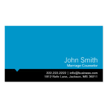 Modern Blue Marriage Counseling Business Card
