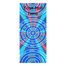 Modern blue pink circles rack cards
