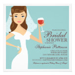 Modern Bride Wine Theme Bridal Shower Invitation