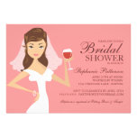 Modern Bride Wine Theme Bridal Shower Invitation