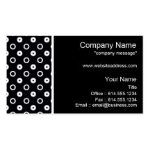Modern Business Card :: Black with White Circles